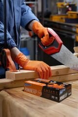 Dolphin PowerGrip Ekstra Kalın Turuncu Nitril Eldiven Elmas Dokulu