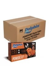 Dolphin PowerGrip Ekstra Kalın Turuncu Nitril Eldiven Elmas Dokulu