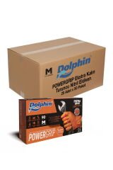 Dolphin PowerGrip Ekstra Kalın Turuncu Nitril Eldiven Elmas Dokulu