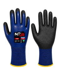 Hanvo NXG G-8130 Çift Nitril Kayma Dirençli Yağ Tutmaz Montaj Eldiveni